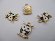 Charm Owl 4pcs Black