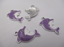 Charm Dolphin 4pcs Purple
