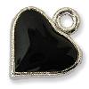 CHARM HEART BLACK 50 PCS