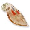 GLASS PEND.6 GOLD/BROWN 2PCS