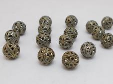 FILIGREE 8MM ROUND/KGP 50PCS