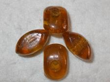 Chunky Glass 15x32mm +/-8pcs Brown