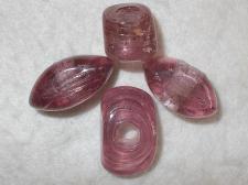 Chunky Glass 15x32mm +/-8pcs Pink