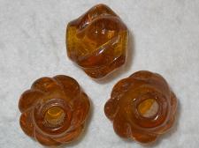 Chunky Glass 28mm +/-5pcs Brown