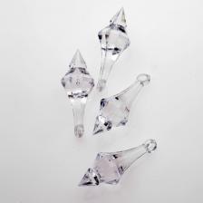 ACRYLIC DROP 46MM CLEAR 20PC BICONE