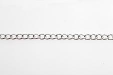 CHAIN 8X6MM CURB 1M SILVER LEAD FREE