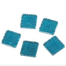 RHINESTONE 14MM SQR TUR 25PC