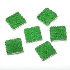 RHINESTONE 14MM SQR GRN 25PC