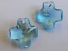 SW 20MM CROSS/AQUAMARINE 2PC
