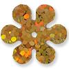 SEQUIN FLWR LRG GOLD LASER 100