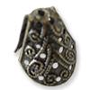 BEADCAP 12MM CONE/BROWN 100PCS