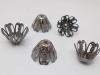 BEADCAP 16MM CONE/BLACK 50PCS