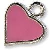 CHARM HEART PINK 50PCS