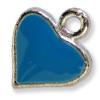 CHARM HEART TURQUISE 50 PCS