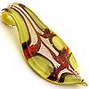 GLASS PEND.3 YELLOW 2PCS