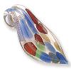 GLASS PEND.6 LT.ROSE 2PCS