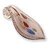 GLASS PEND.6 PURPLE 2PCS