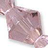 GLASS BICON 10MM LT.PINK 1STR