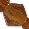 GLASS BICON 10MM AMBER 1 STR