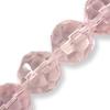 GLASS FACET 8MM LT.PINK 1 STR
