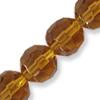 GLASS FACET 8MM AMBER 1 STRING