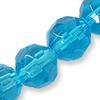 GLASS FACET 8MM TURQ 1 STRING