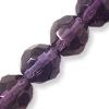 GLASS FACET 8MM PURPLE 1 STR
