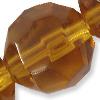 GLASS FACET 12MM AMBER 1STRING