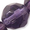 GLASS FACET 12MM PURPLE 1 STR