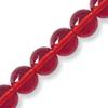 GLASS ROUND 6MM RED 1STRING
