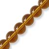 GLASS ROUND 6MM AMBER 1STRING