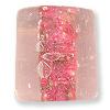 GLITTER GLASS 14X12MM PINK