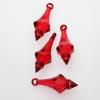 ACRYLIC DROP 46MM RED 20PC BICONE