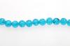 CRACKEL RND 10MM TURQ. 80PC GLASS STRING #14