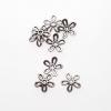 BEAD CAP 11MM SILVER 75PCS ALLOY, FLOWER