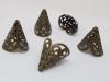 BEADCAP 10X12MM BRONZE 100PC CONE LEAD FREE