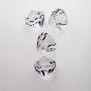 ACRYLIC PEND 36X32MM CLR 10P DIAMOND SHAPE #601
