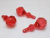 ACRYLIC PEND 60X26MM RED 10P TEAR DROP