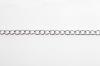 CHAIN 8X6MM CURB 1M SILVER LEAD FREE