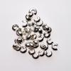 CRIMP COVER 3MM SILVER 100PCS