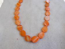 Czech Shell Beads Drop 3x13x17mm +/-22pcs Orange