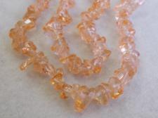 Chip Czech Glass Beads 80cm str Lt Orange