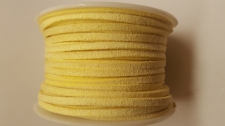 Flat Suede Cord +/-24m  Lt Yellow