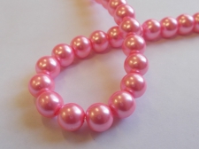 GLASS PEARLS 10MM PINK
