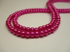 GLASS PEARLS 4MM CERISE PINK