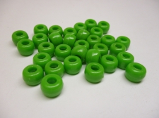 PONY BEADS 6X9MM 250G LIME
