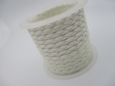 Plastic Braided Cord 2.5mm +/-1.38m White
