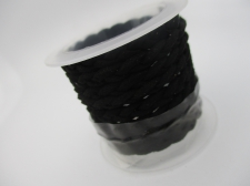 Braided Suede Cord 6x2mm +/-1m Black
