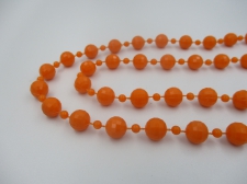 Mardi Gras Beads 9mm Orange +/-140cm