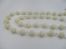 Mardi Gras Beads 9mm Off White +/-140cm